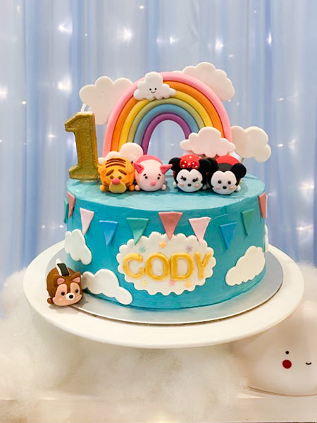 Amazon.com: Cakecery Disney Tsum Tsum Edible Cake Image Topper Personalized  Birthday Cake Banner 1/4 Sheet : Grocery & Gourmet Food